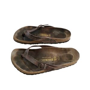 Birkenstock Adria Leather Thong Sandals 9 40 EU Brown Natural Boho Outdoor